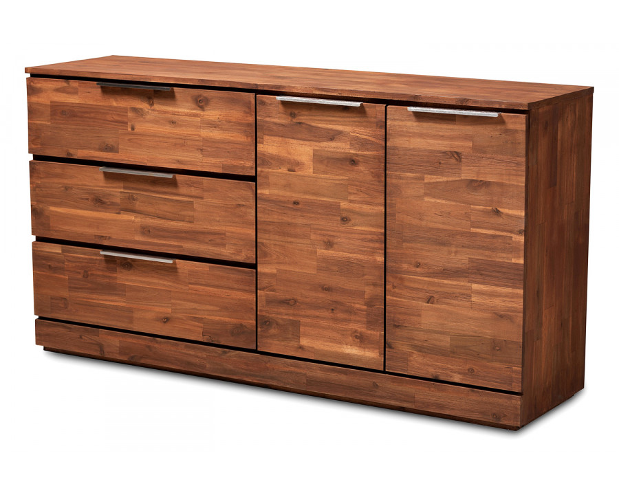 Baxton Austin Modern 3-Drawer Wood Dining Room Sideboard