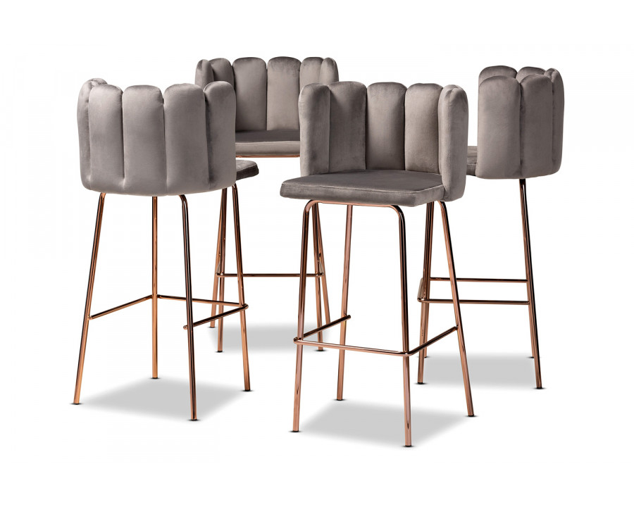 Baxton Kaelin 4-Piece Bar Stool Set