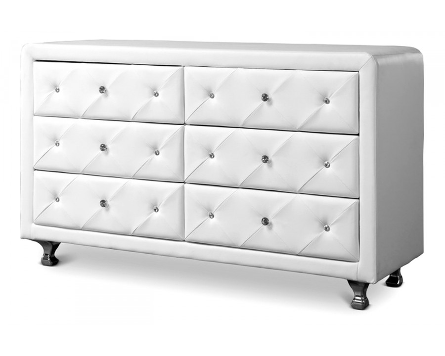 Baxton Luminescence Wood Contemporary Dresser - White