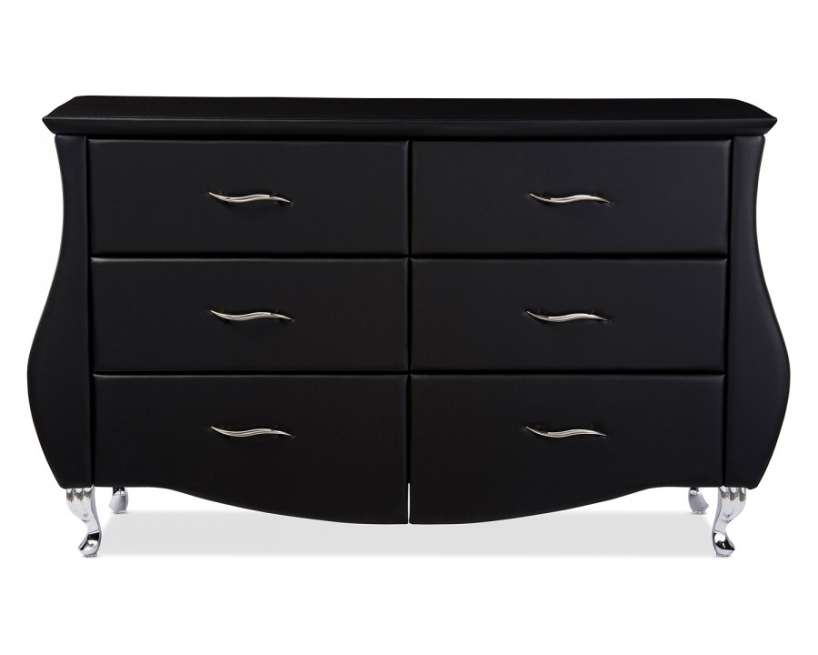 Baxton Enzo Modern 6-Drawer Dresser - Black