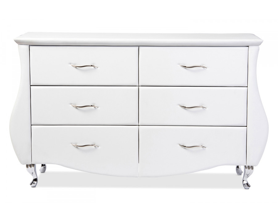 Baxton Enzo Modern 6-Drawer Dresser - White