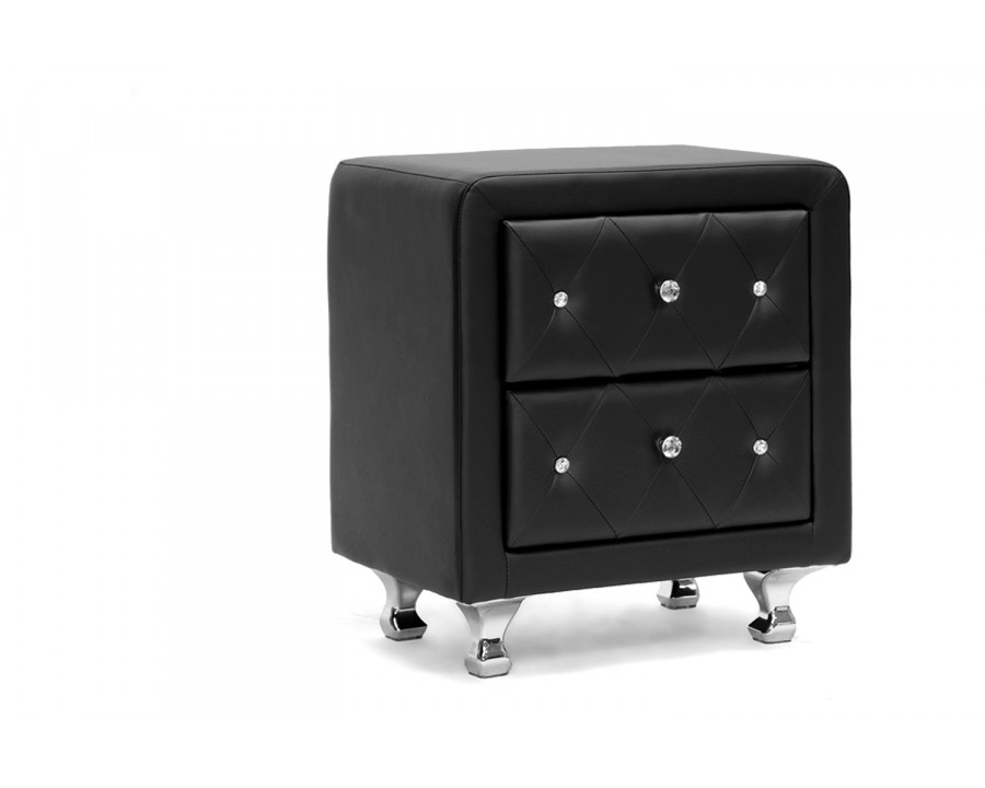 Baxton Stella Modern Nightstand - Black