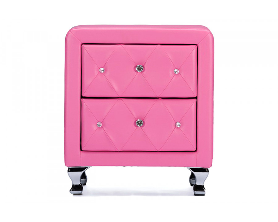 Baxton Stella Modern Nightstand - Pink