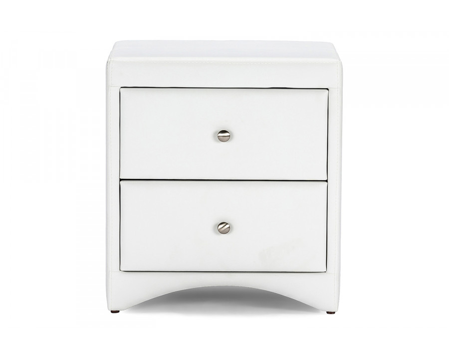 BaxtonDorian Modern Nightstand - White