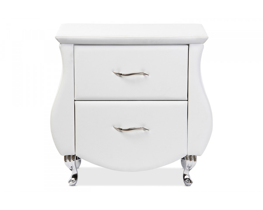 Baxton Erin Modern Nightstand - White