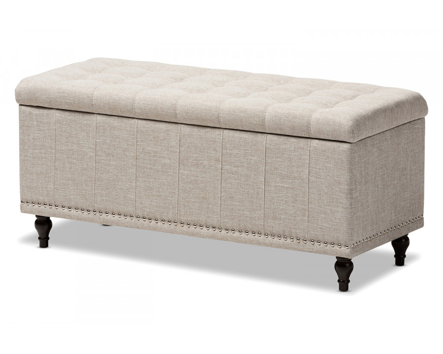 Baxton Kaylee Modern Ottoman Bench - Beige