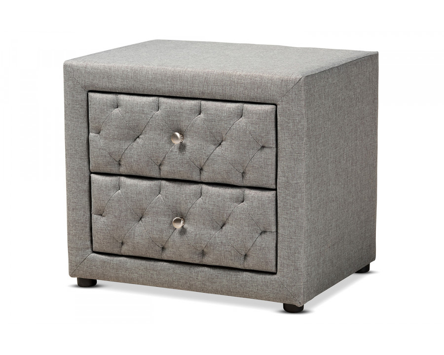 Baxton Lepine Modern 2-Drawer Nightstand - Gray