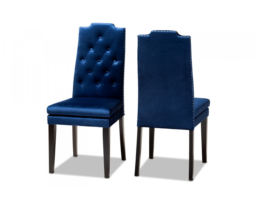 Baxton Dylin Modern Dining Chair - Navy Blue