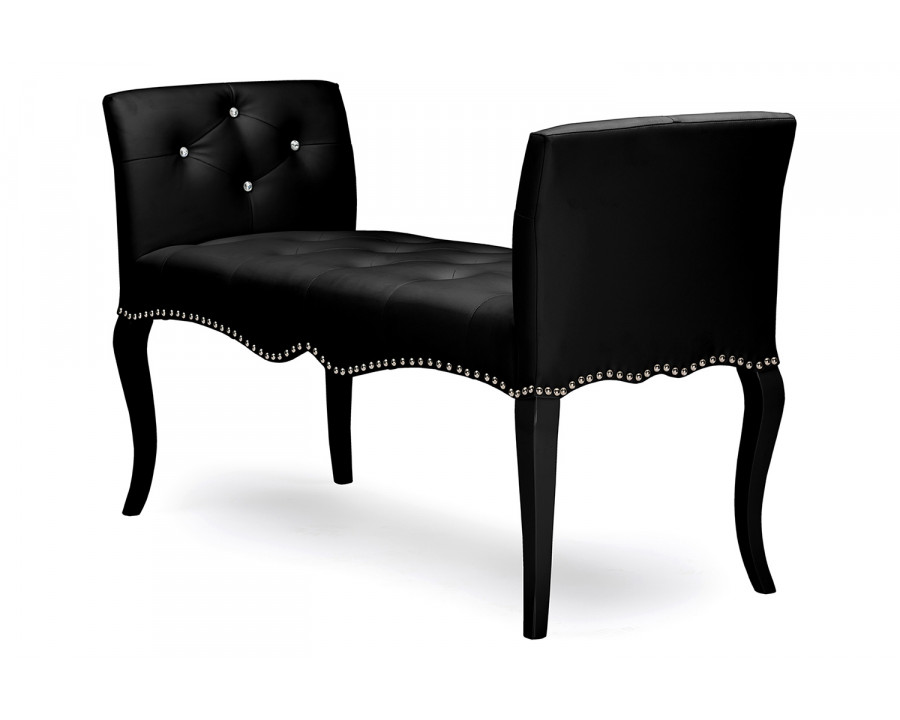 Baxton Kristy Modern Seating Bench - Black