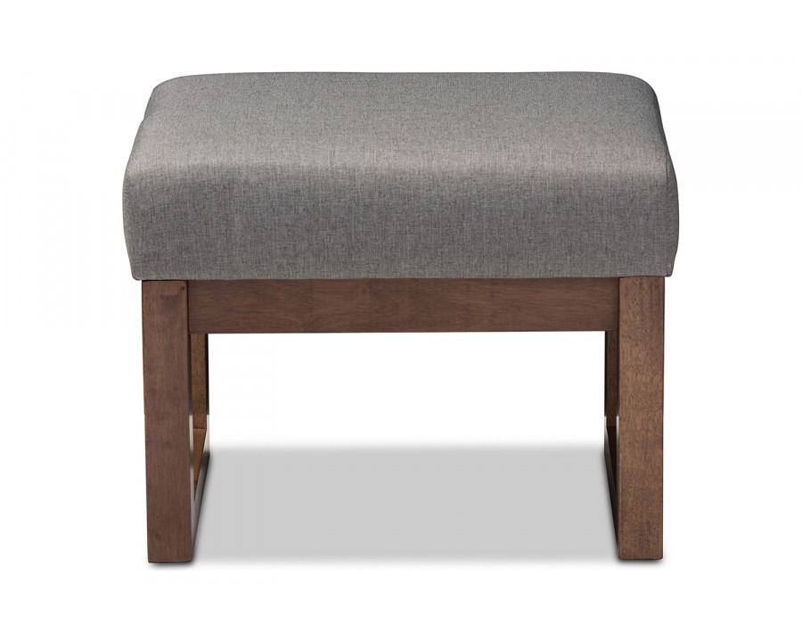 Baxton Yashiya Mid-century Retro Modern Ottoman Stool - Gray