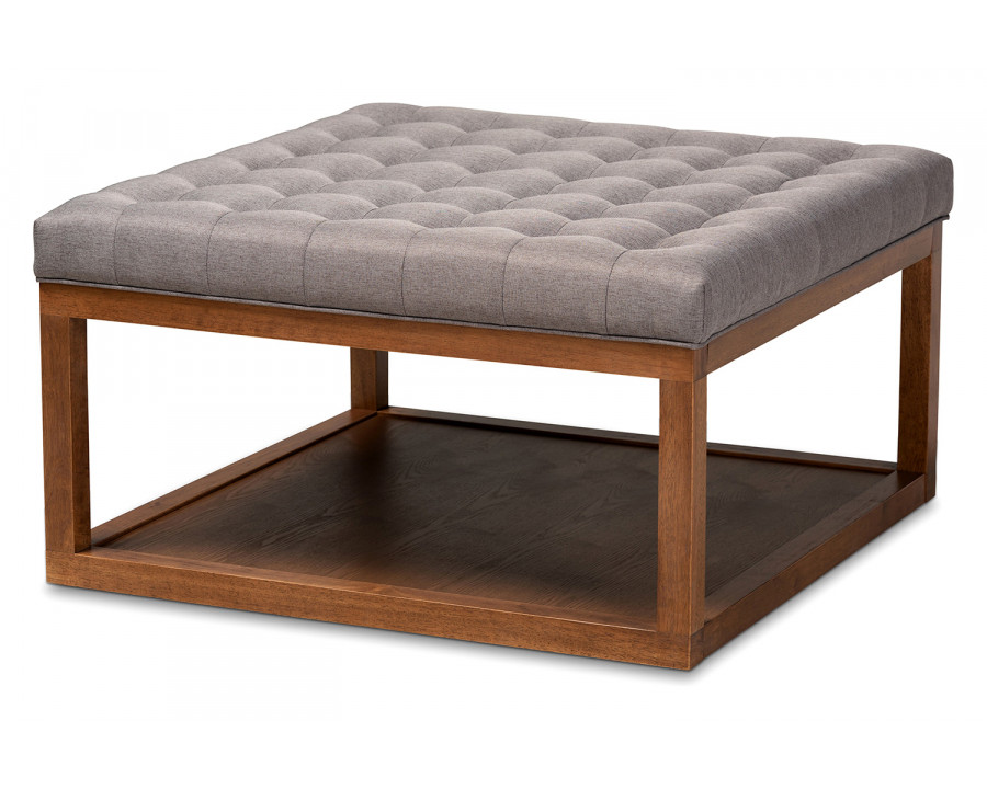 Baxton Alvere Modern Ottoman - Gray