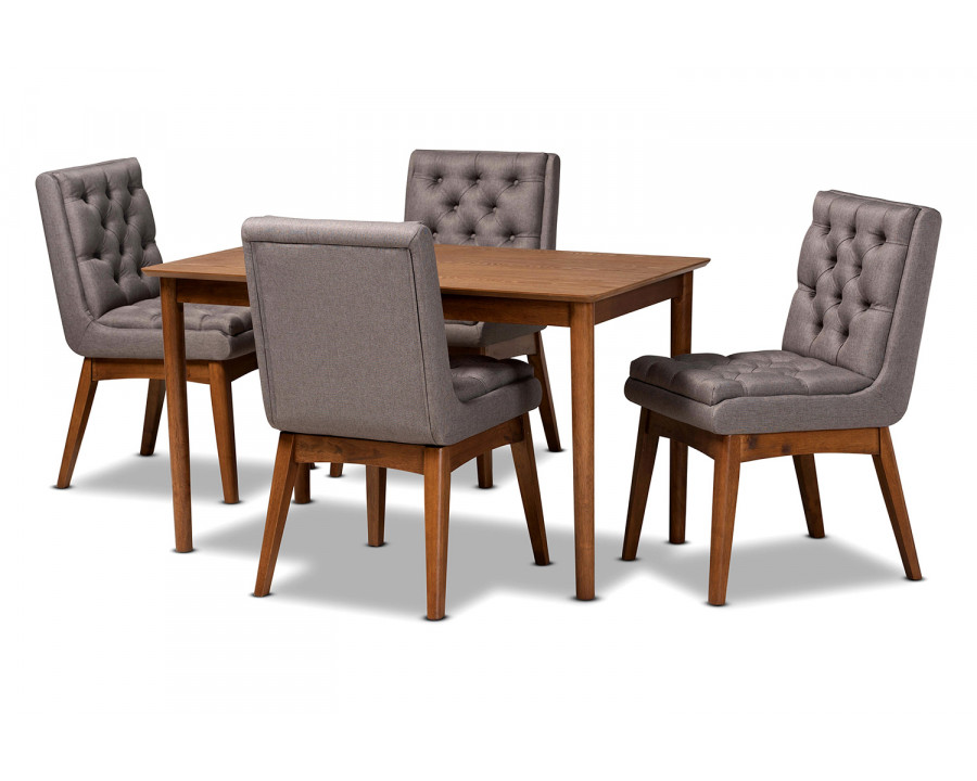 Baxton Makar Modern Dining Set - 5-Piece