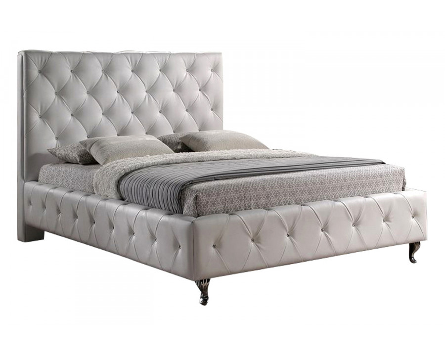 Baxton Stella Modern Bed with Upholstered Headboard