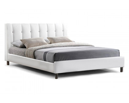 Baxton - Vino Modern Bed with Upholstered Headboard