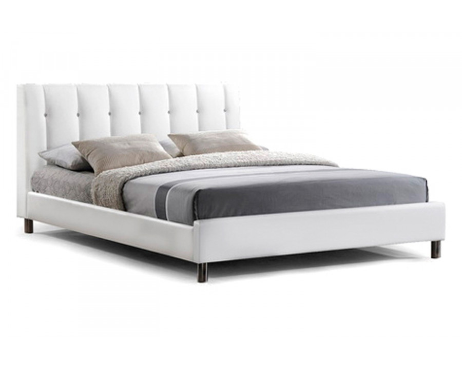 Baxton Vino Modern Bed with Upholstered Headboard - Full Size