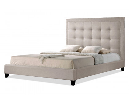 Baxton - Hirst Platform Bed- Gray