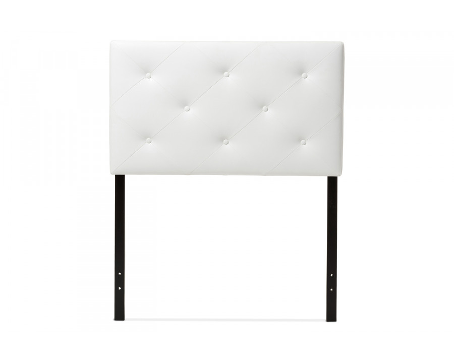 Baxton Baltimore Modern Headboard Twin Size - White