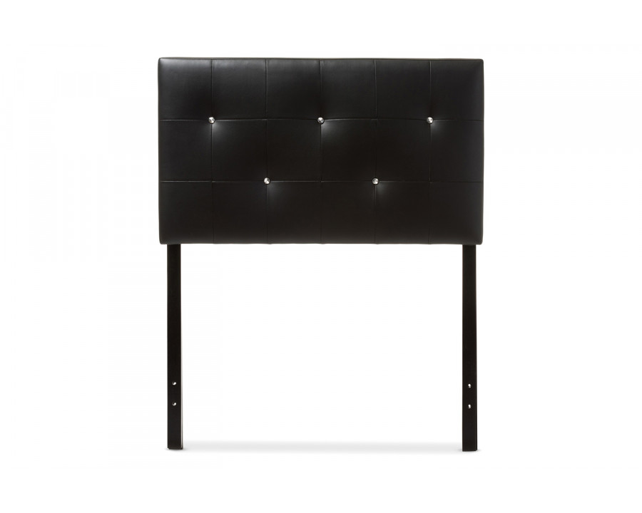 Baxton Kirchem Modern Headboard Twin Size - Black