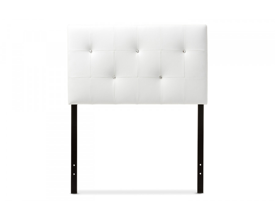 Baxton Kirchem Modern Headboard Twin Size - White