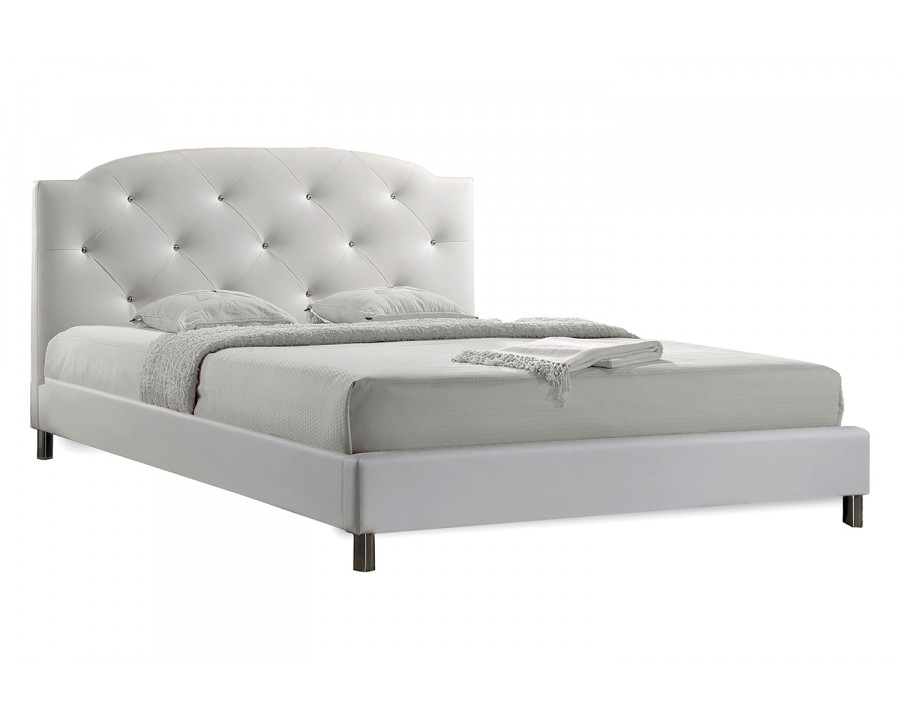 Baxton Canterbury Contemporary Bed - White