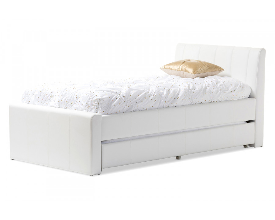 Baxton Cosmo Modern Trundle Bed - White