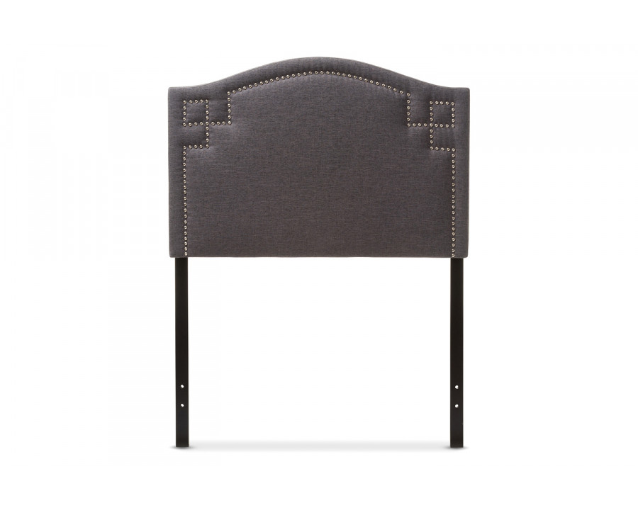 Baxton Aubrey Modern Twin Size Headboard - Dark Gray