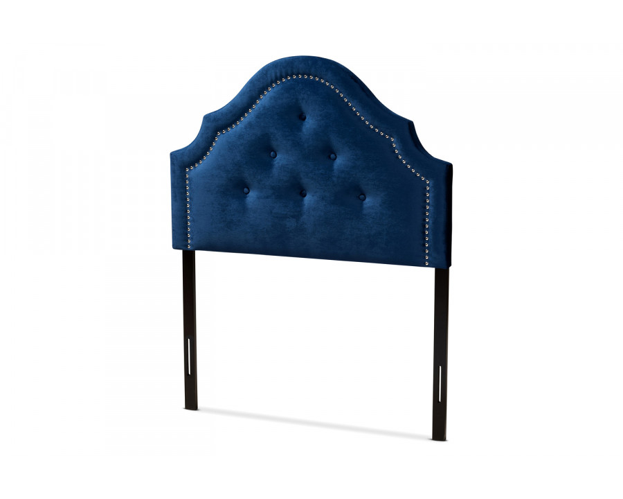 Baxton Cora Modern Headboard Twin Size - Navy Blue