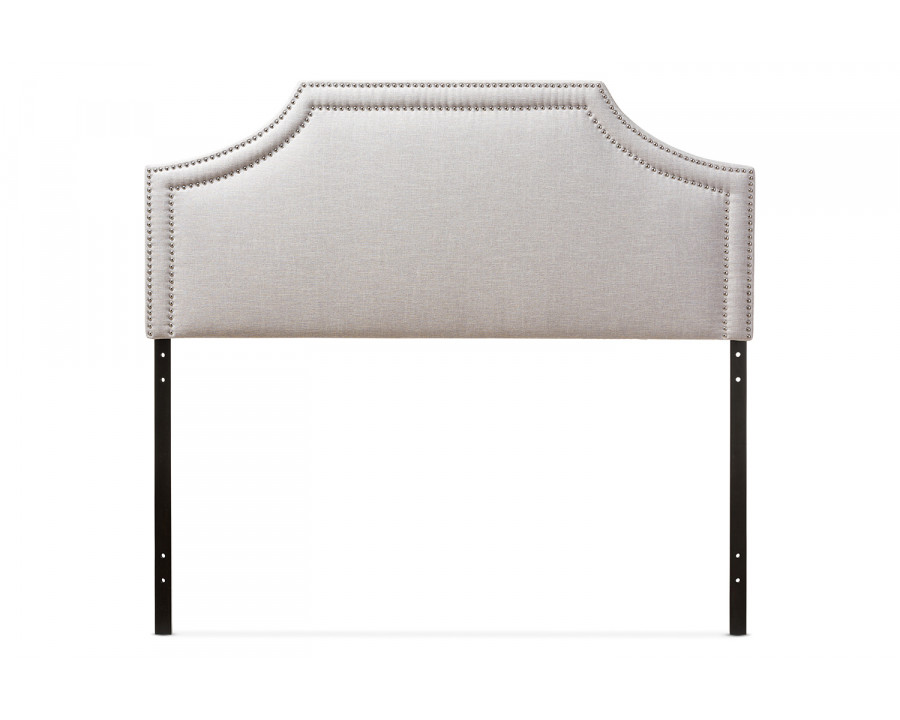 Baxton Avignon Modern Headboard Full Size - Greyish Beige