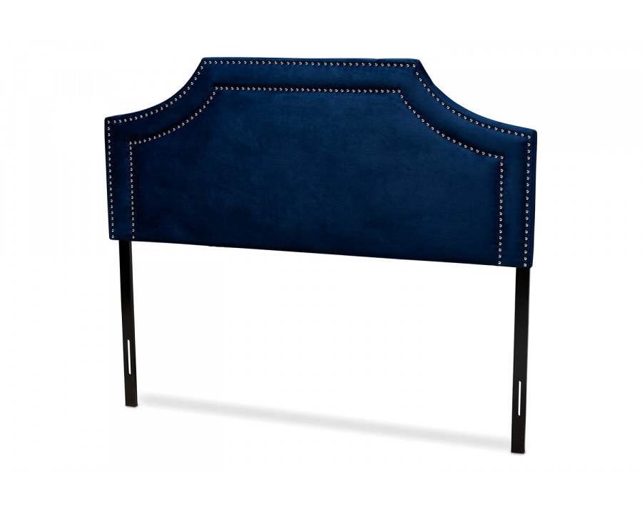 Baxton Avignon Modern Headboard Full Size - Navy Blue