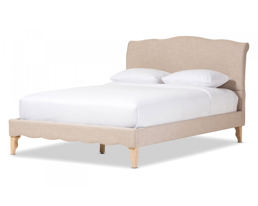 Baxton Fannie French Classic Modern Platform Bed - King Size