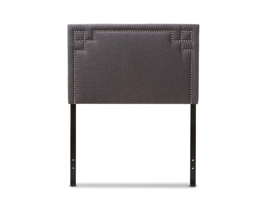 Baxton Geneva Modern Headboard Twin Size - Dark Grey