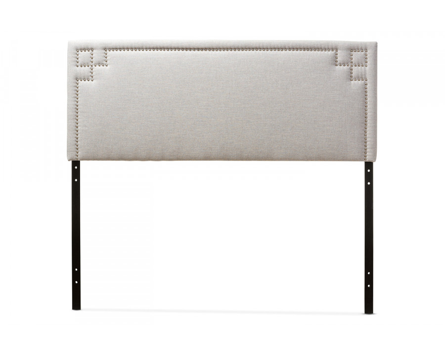 Baxton Geneva Modern Headboard Queen Size - Greyish Beige