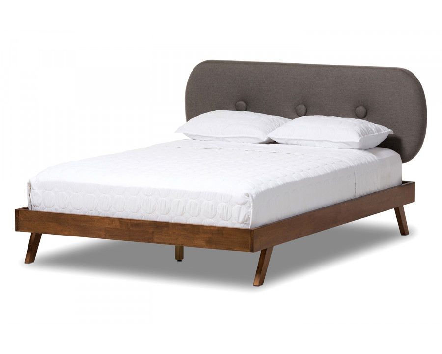 Baxton Penelope Mid-Century Modern Platform Bed - Full Size