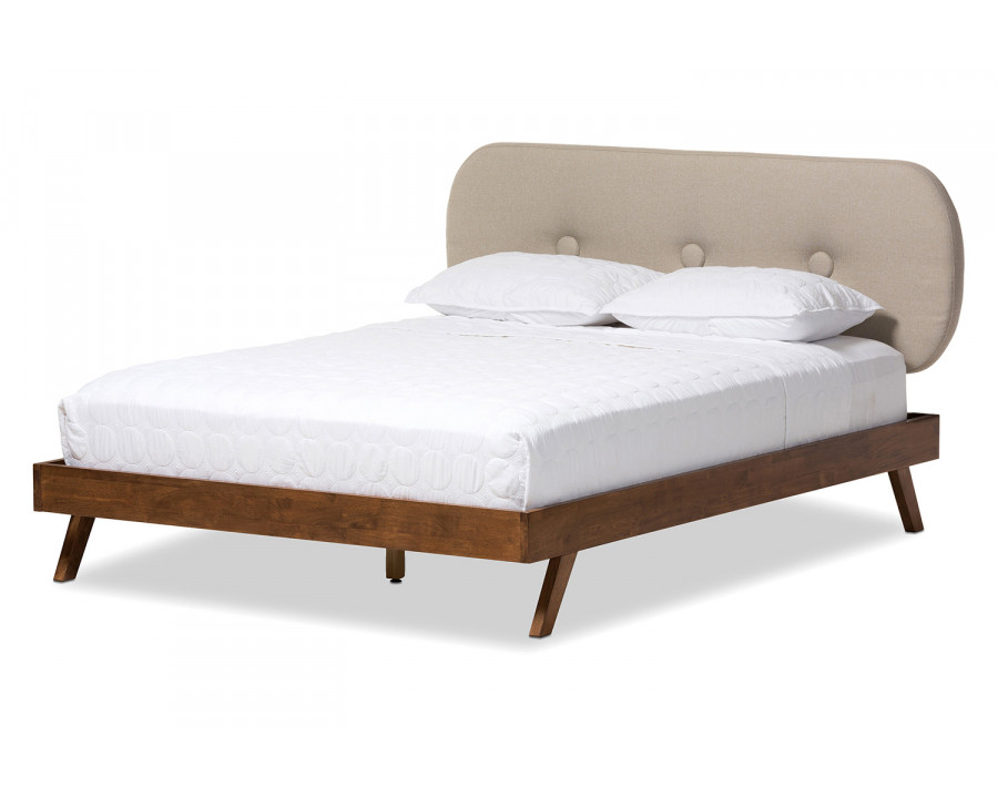 Baxton Penelope Mid-Century Modern Platform Bed