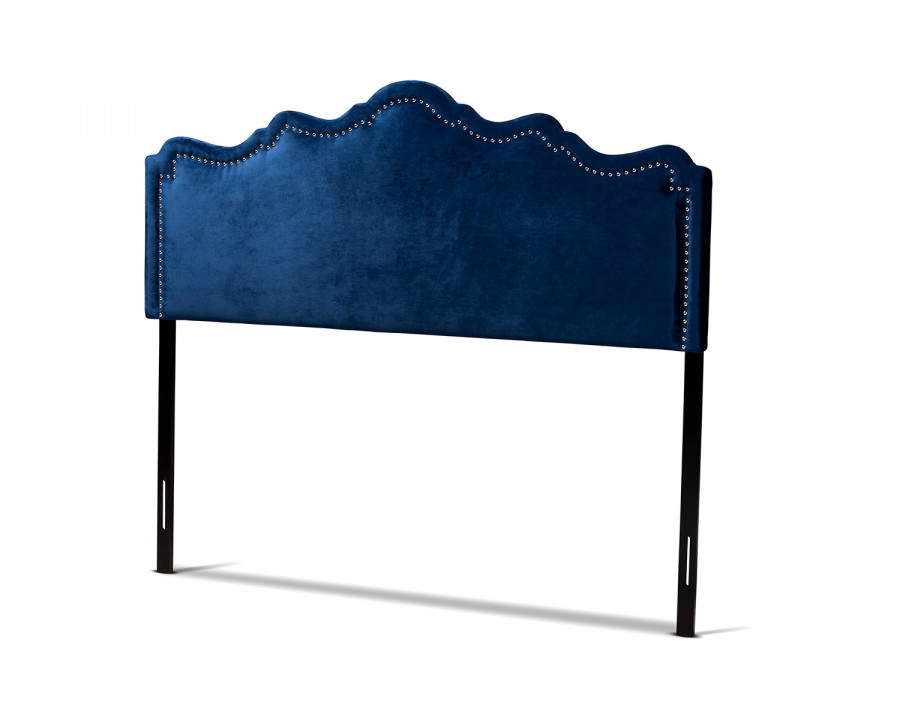 Baxton Nadeen Modern Headboard Full Size - Navy Blue