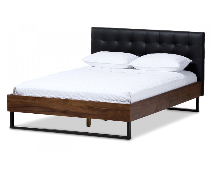 Baxton Mitchell Platform Bed King Size - Black