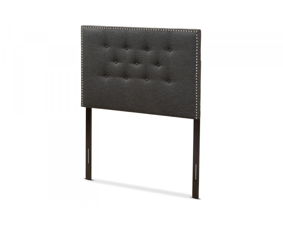 Baxton Windsor Modern Headboard Twin Size - Dark Grey