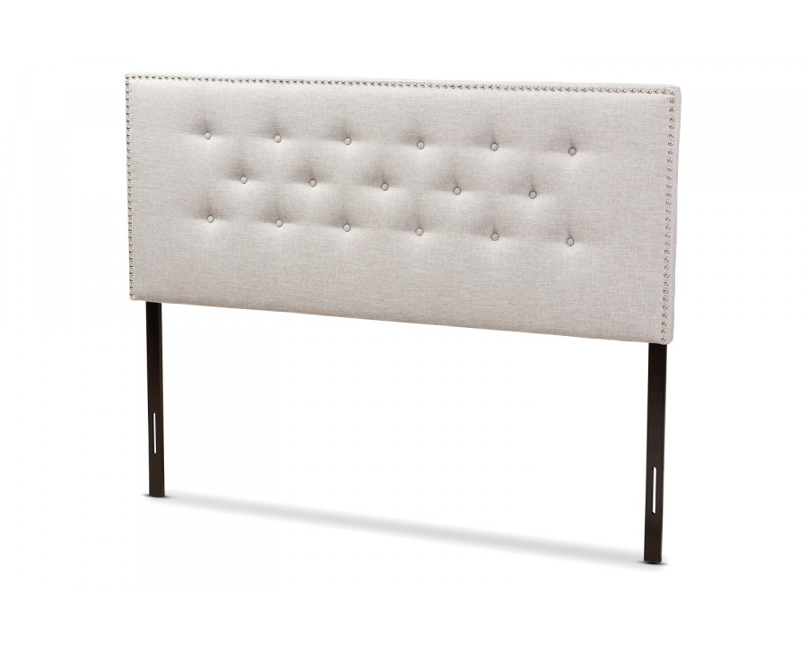 Baxton Windsor Modern Headboard King Size - Greyish Beige