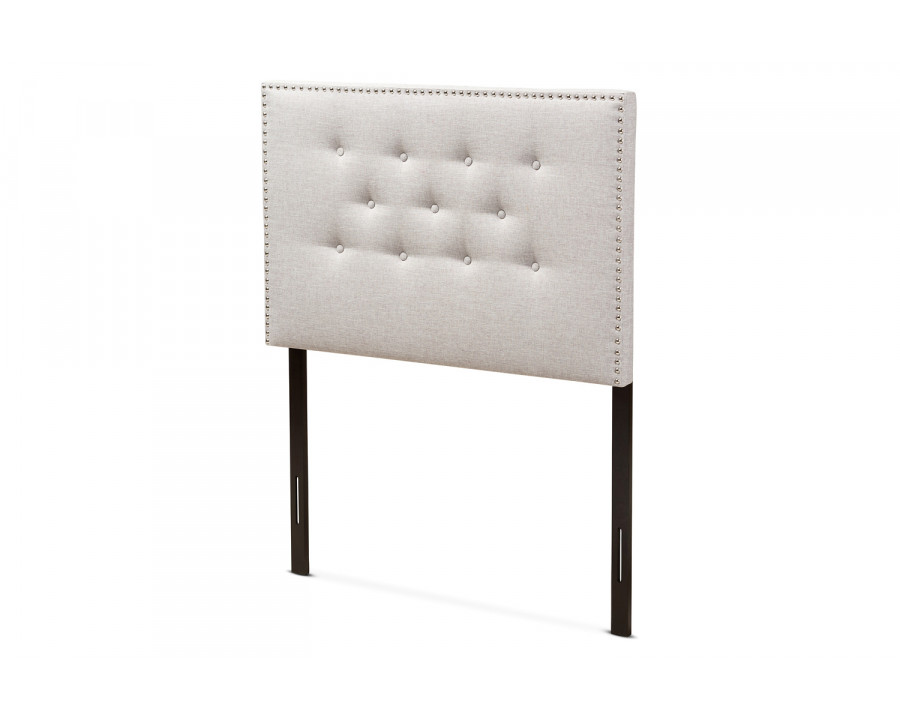 Baxton Windsor Modern Headboard Twin Size - Greyish Beige