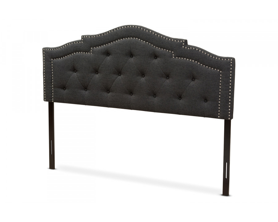 Baxton Edith Modern Headboard King Size - Dark Grey