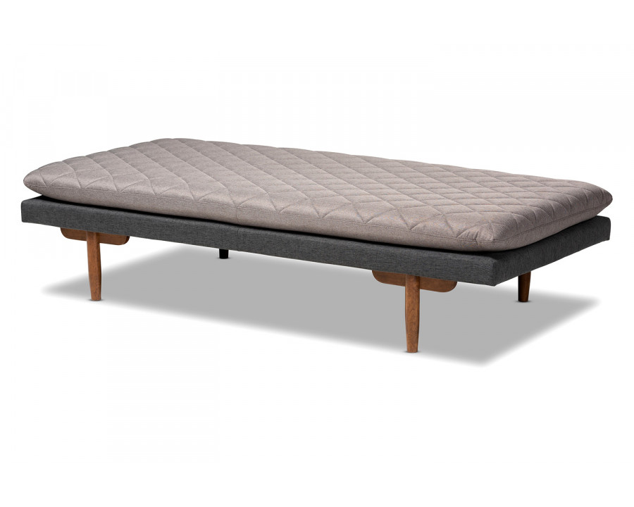 Baxton Marit Mid-Century Modern Daybed - Two-Tone Gray