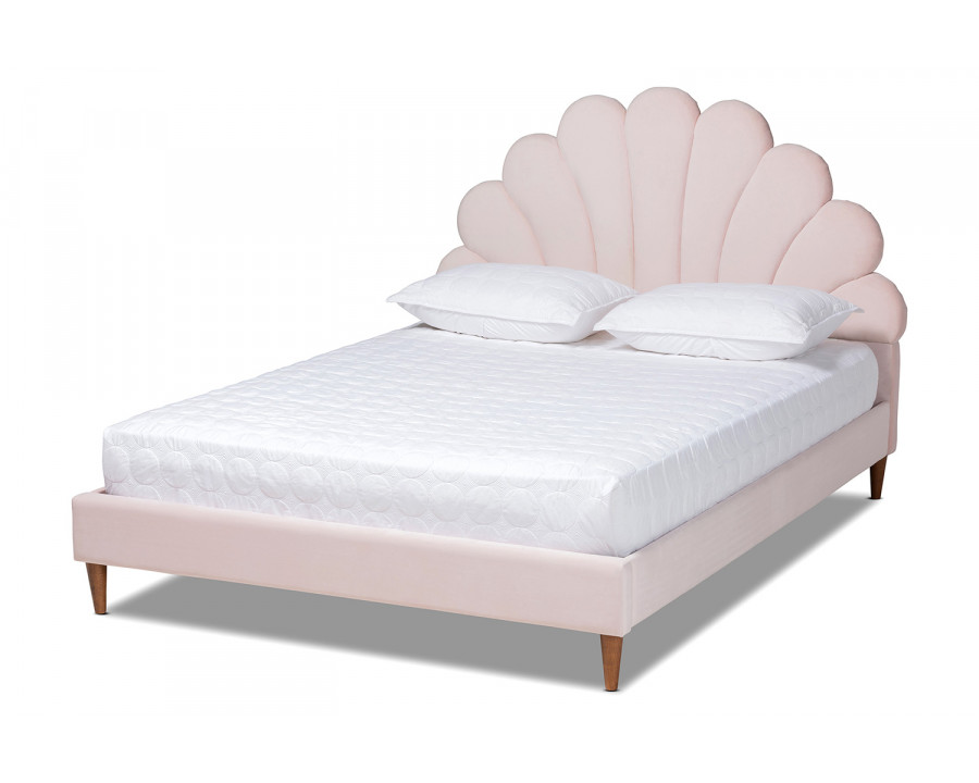 Baxton Odille Modern Shaped Platform Bed