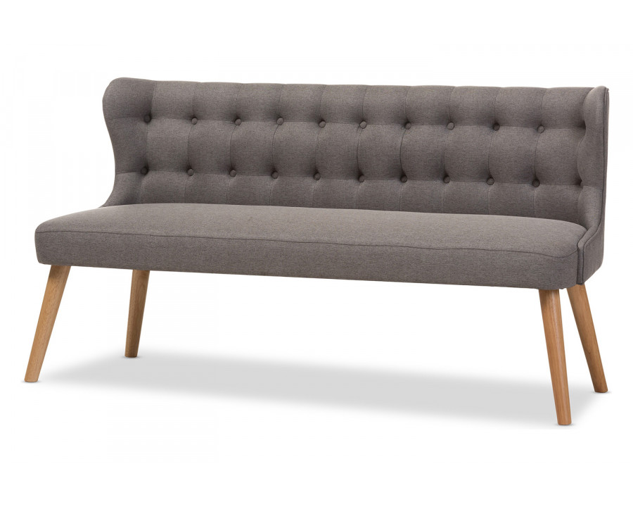 Baxton - Melody Mid-Century Modern 3-Seater Settee Bench