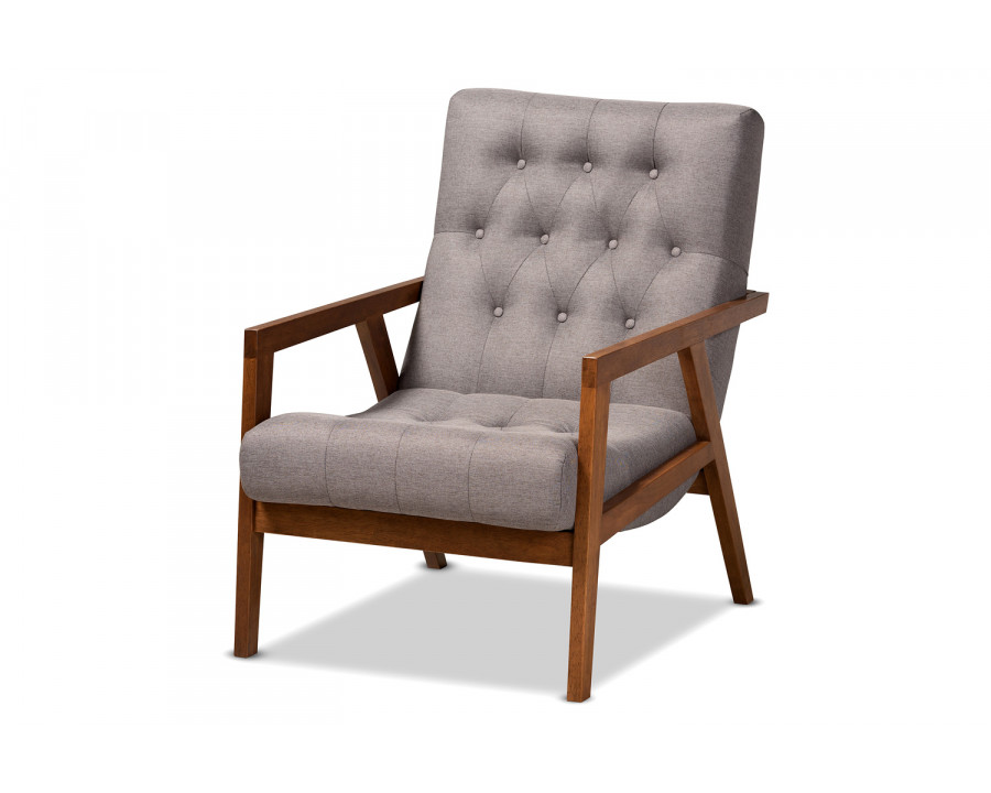 Baxton Naeva Mid-Century Modern Armchair