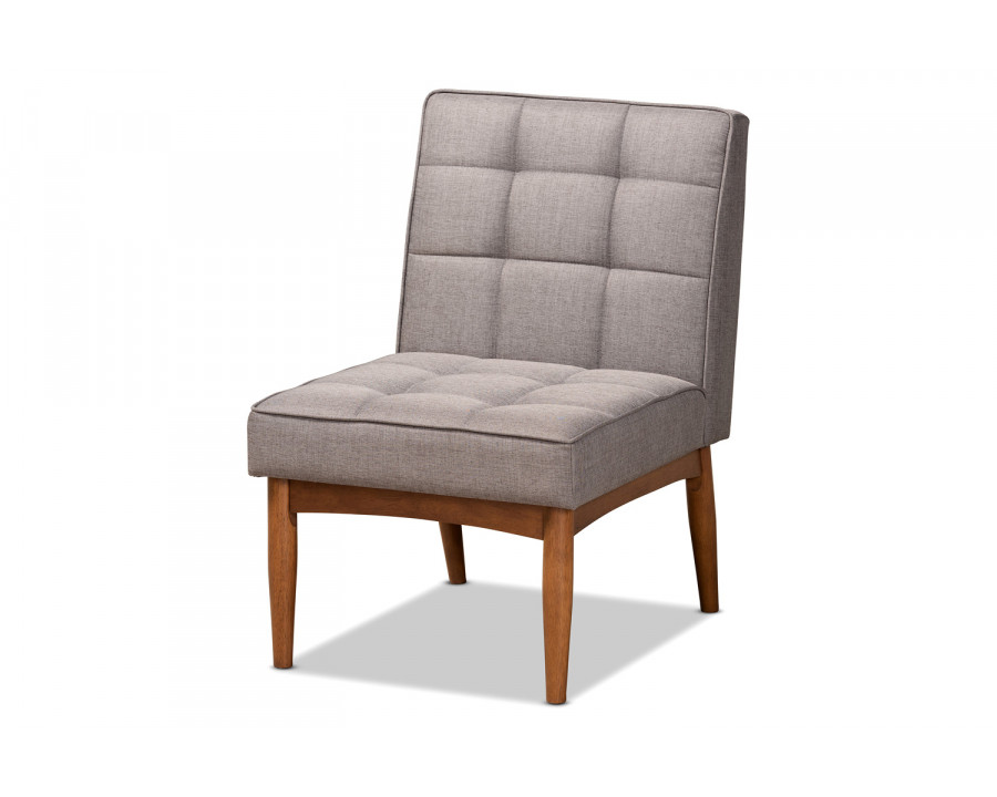 Baxton Sanford Mid-Century Modern Dining Chair - Gray