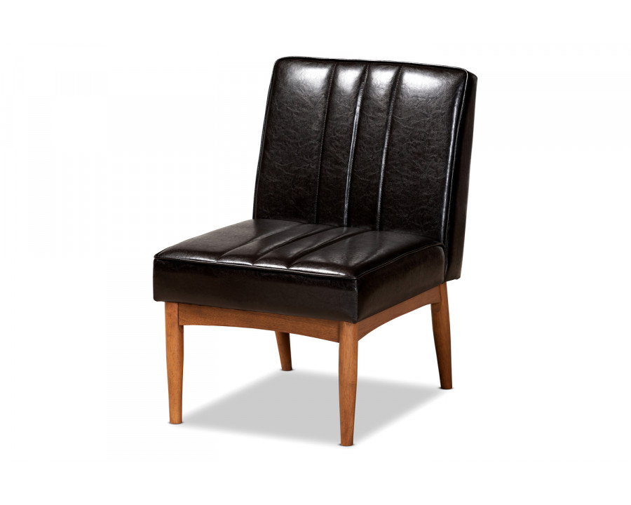 Baxton Daymond Mid-Century Modern Dining Chair - Dark Brown