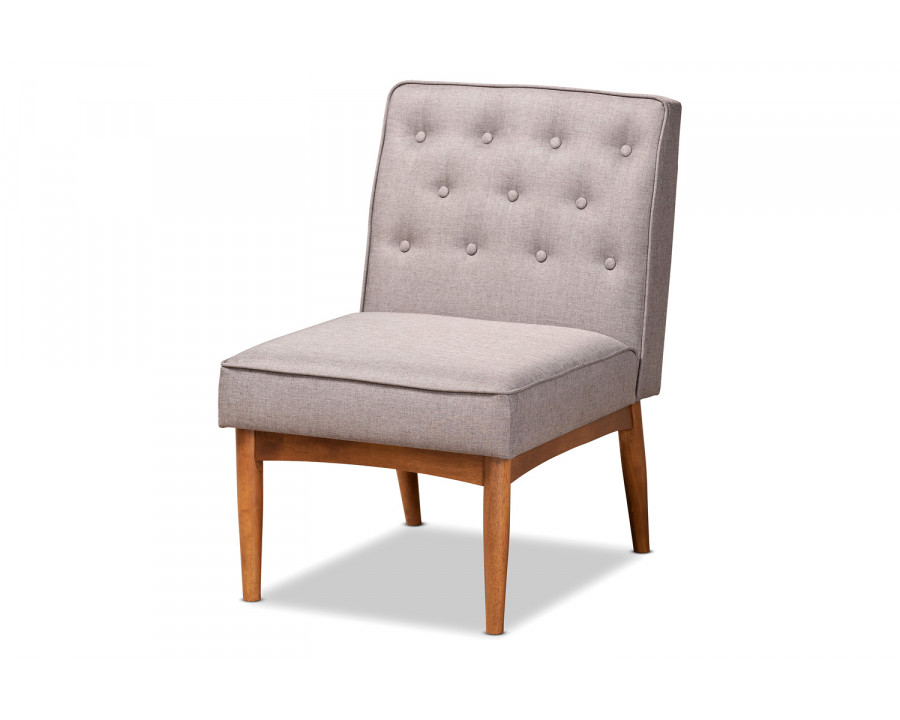 Baxton Riordan Mid-Century Modern Dining Chair - Gray