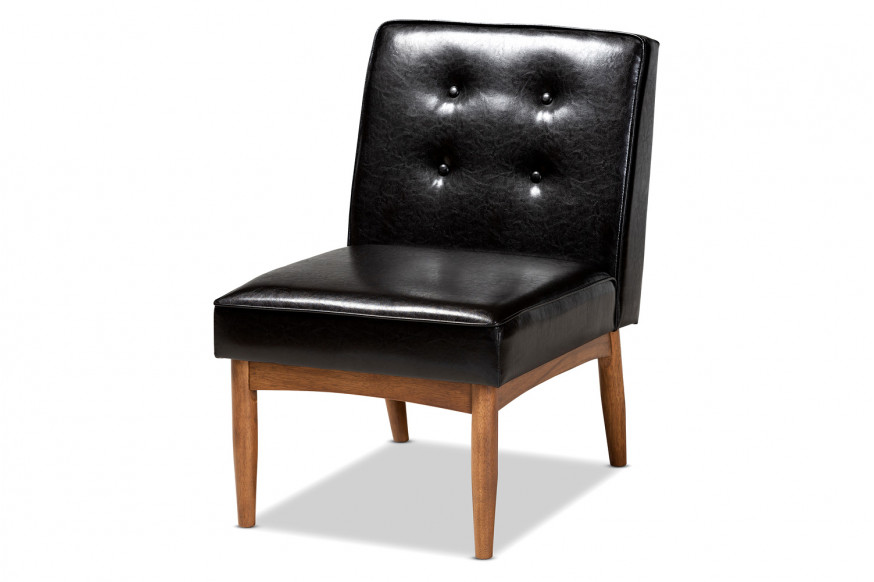 Baxton™ Arvid Mid-Century Modern Dining Chair - Dark Brown