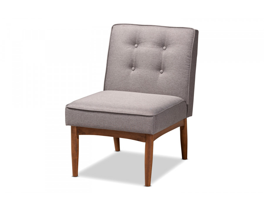 Baxton Arvid Mid-Century Modern Dining Chair - Gray