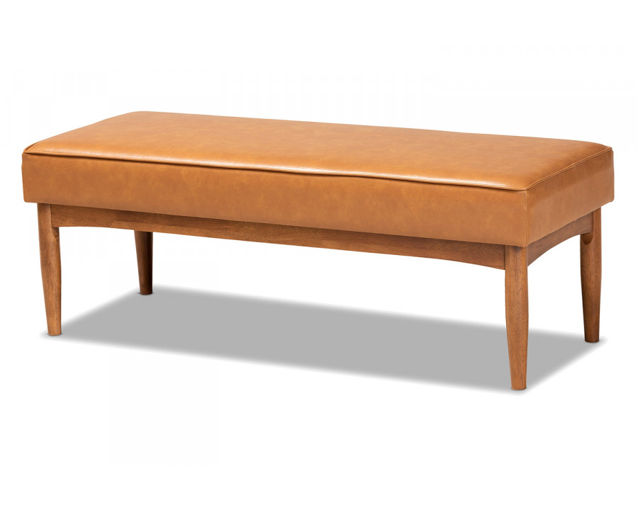 Baxton Arvid Mid-Century Modern Dining Bench - Tan